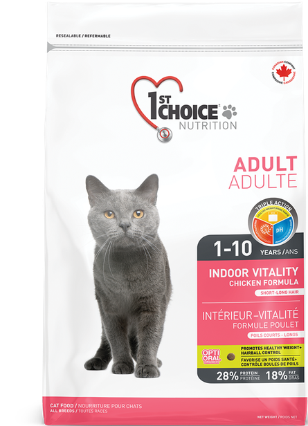 1st Choice Indoor Vitality 1 -10 años 2.72 Kg