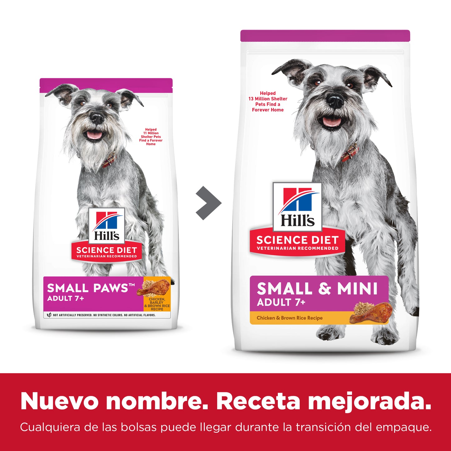 Hill's Science Diet Small Paws Adult 7+  Presentación: 2.04 Kg