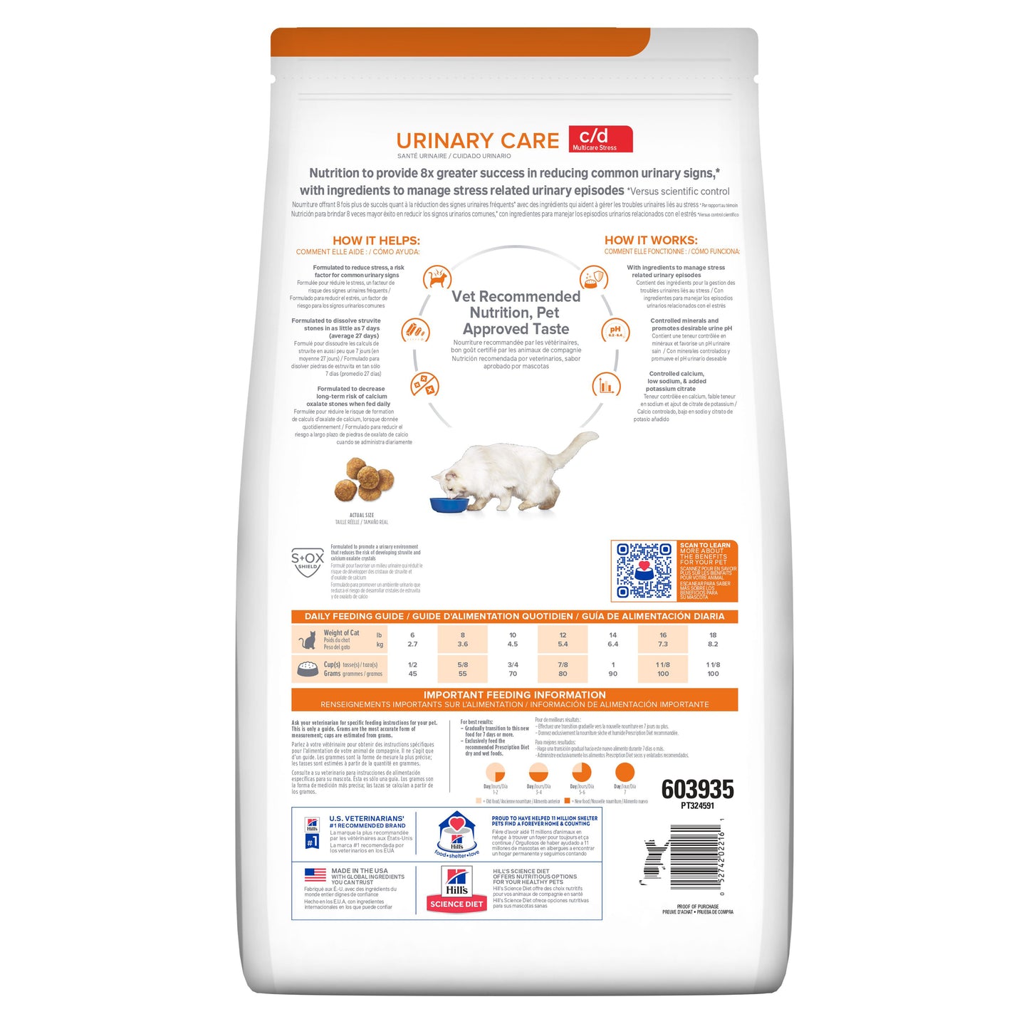 Hill's Prescription Diet Urinary Care C/D Stress  Presentación: 1.81 Kg