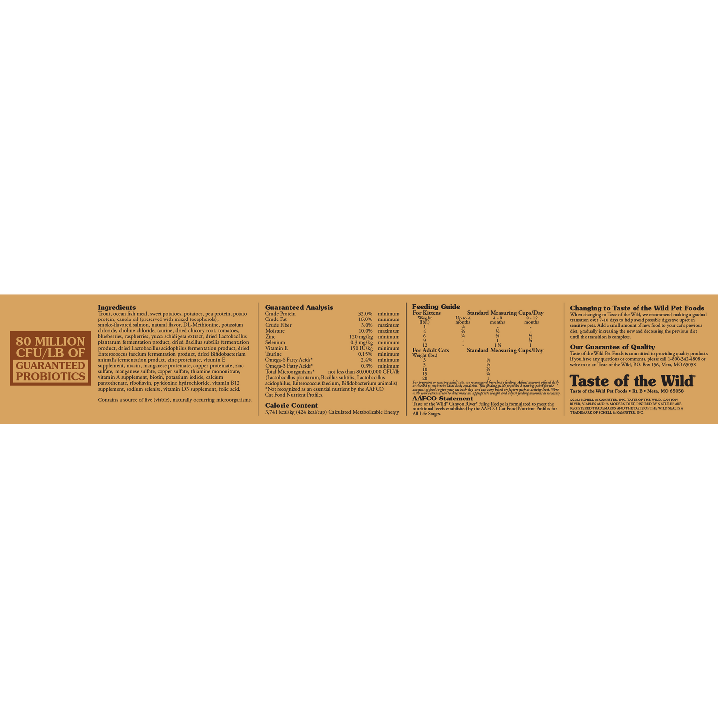 Taste Of The Wild Cat CANYON RIVER 2.27 kg